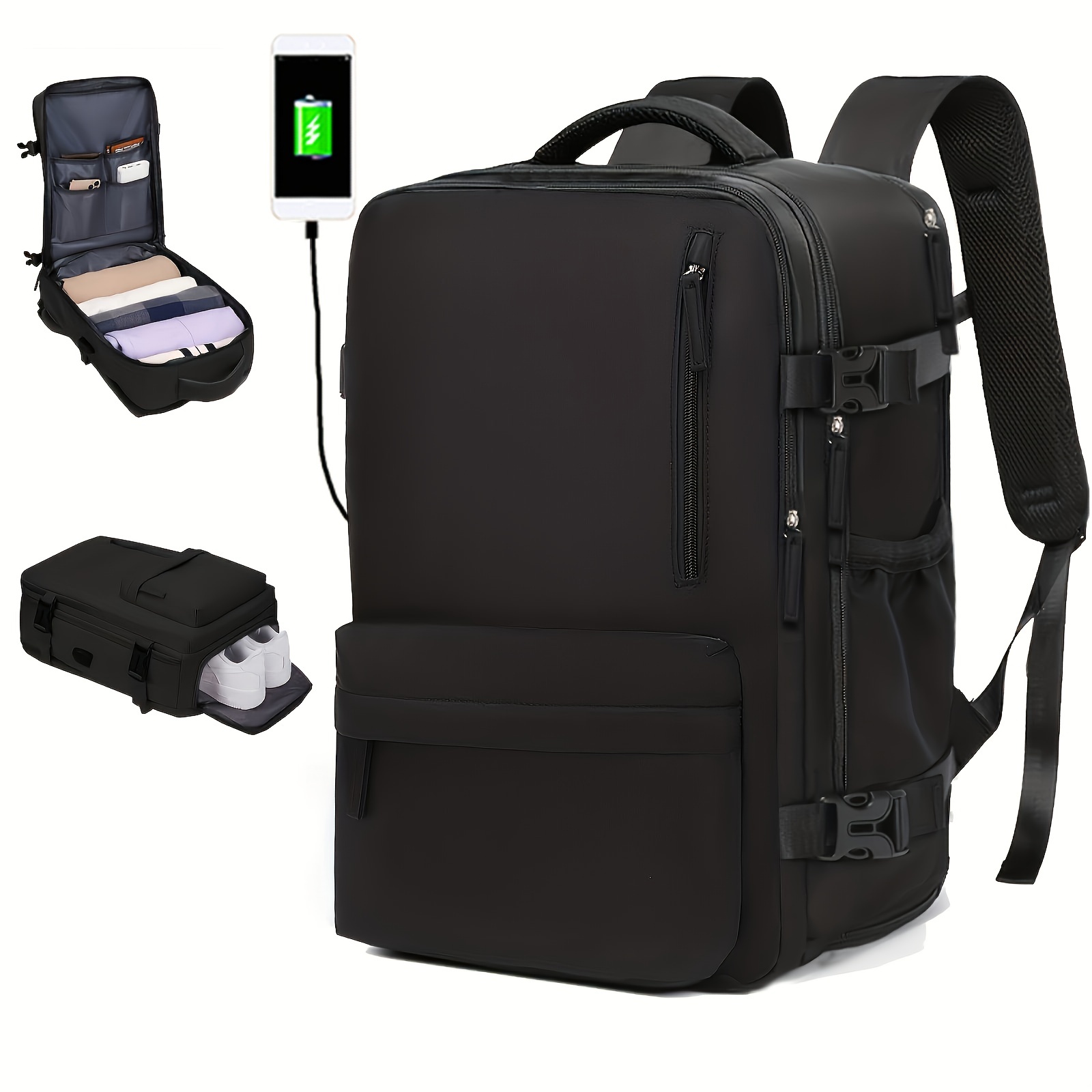 sac à dos de voyage extensible premium 40l – compartiment pc 17" sac à dos de voyage extensible premium 40l – compartiment pc 17"